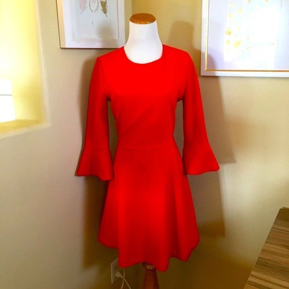 NWT LUCY PARIS Cutout Back Bell Sleeve Mini Dress - Picture 5 of 8